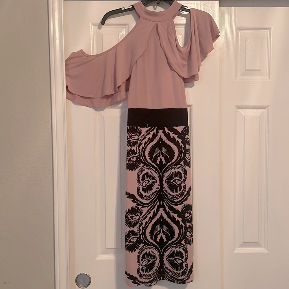 Venus Cold Shoulder Print Dress